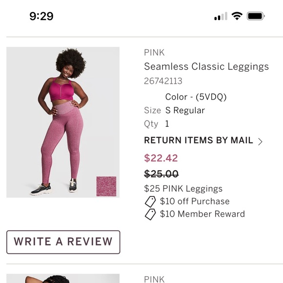 Pink Active Leggings - Picture 1 of 5